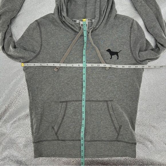 PINK Love Pink Gray Dog Logo Hoodie Size Small - Picture 6 of 7
